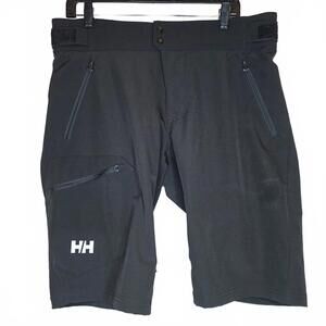 Helly Hansen Men's Black Performance Short Cargo Zippered Pocket UP50 Size Large